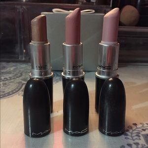 Lot if three MAC lipsticks